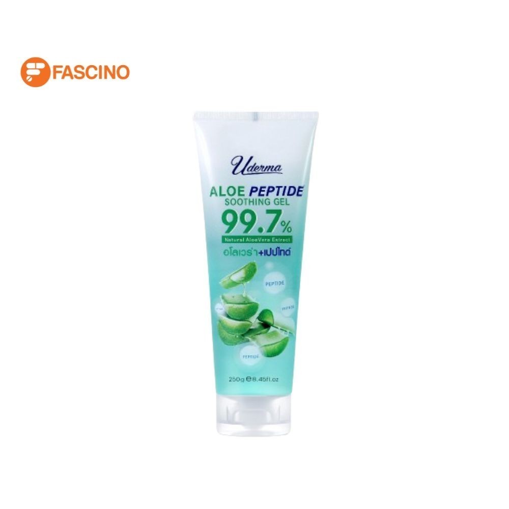 UDERMA Aloe Peptide Soothing Gel เจล อโลเวร่า เพิ่มความชุ่มชื้นและปลอบประโลมผิว (250g.)