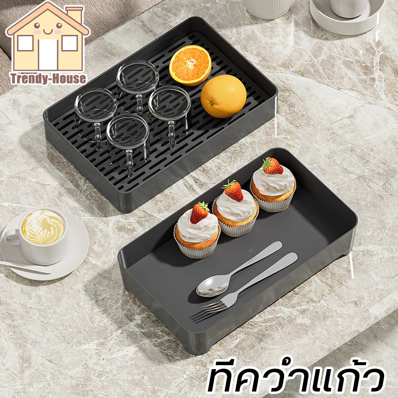 พร้อมส่ง ชั้นวางแก้ว ที่คว่ำแก้ว ถาดวางแก้ว 2ชั้น ถาดวางช้อนส้อม