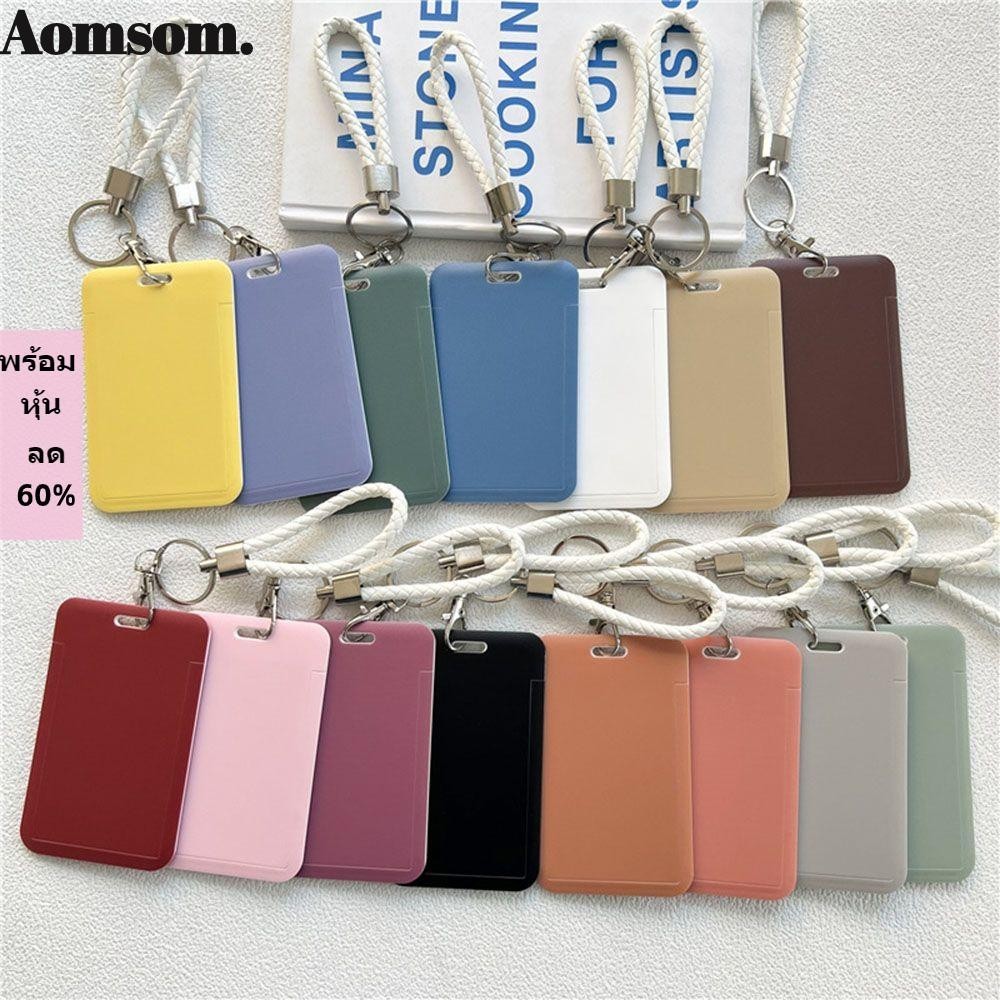 Aomsom ที่ใส่นามบัตร น่ารัก ผู้หญิง ผู้ชาย ป้ายธนาคาร ที่ใส่บัตรประจําตัว
