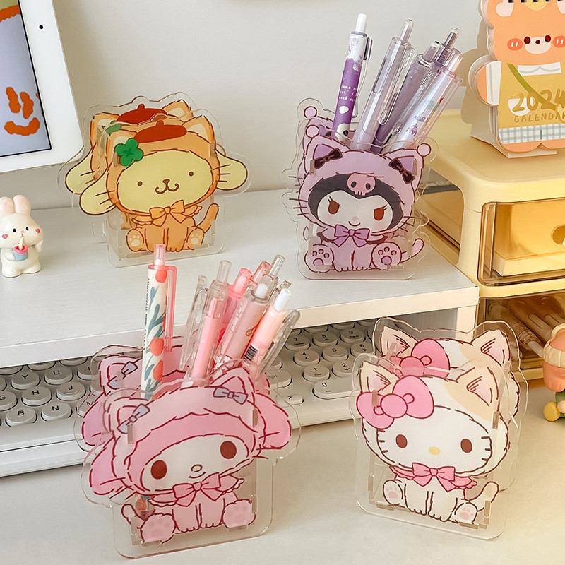 ฟิกเกอร์อนิเมะ ที่ใส่ปากกาอะคริลิค คิตตี้ คุโรมิ เดสก์ท็อปตกแต่งกล่องเก็บเครื่องเขียนรุ่นสะสม - รูปที่ 3