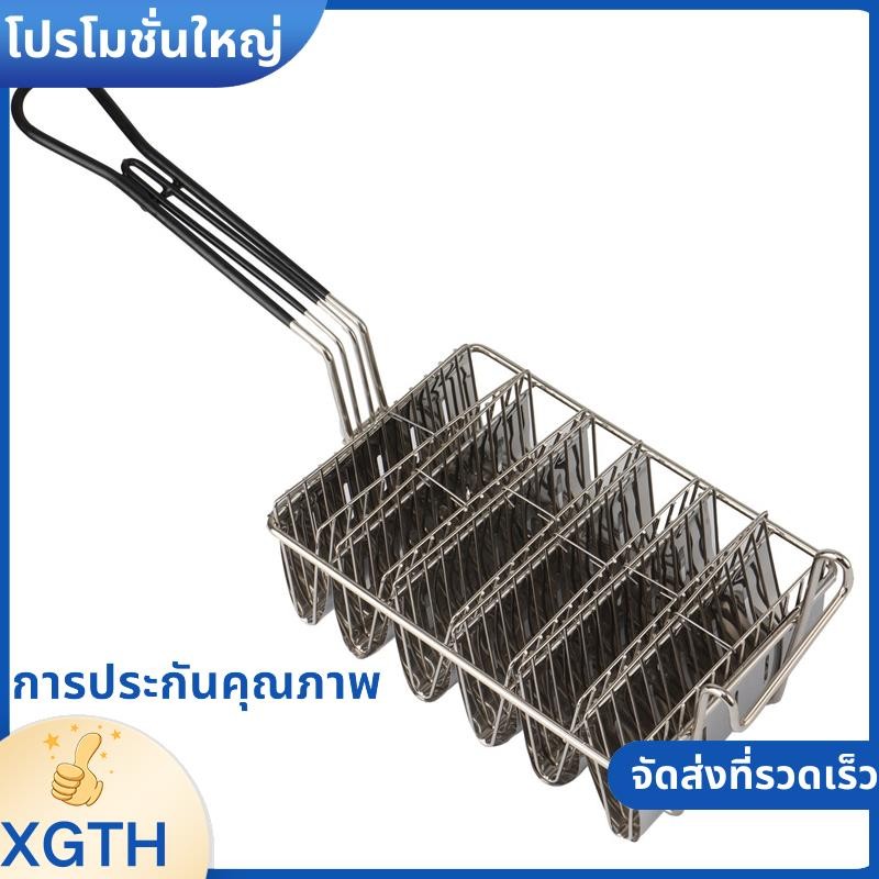Taco Fryer Basket, Taco Shell Fryer,ถือ 6 Shells Deep Fryer Taco Holders Basket with Grip Handle Tac