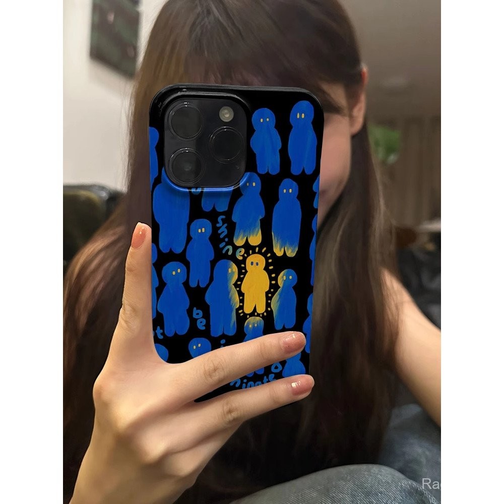 เคสโทรศัพท์โดดเด่นในฝูงชน เหมาะสำหรับ iPhone 13 13 Pro Max 14 Pro Max 14 15 16 Pro Max XS XR 12 11 Pro Max 14 Plus 15 Pro เคสกันกระแทกแบบไม่มีกรอบ EYMT