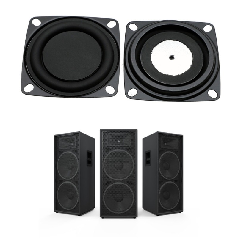 MDD 2 ชิ้น 2 นิ้วแผ่นสั่นเบสลําโพงยางและโลหะแผ่นสั่น Passive Bass Woofer ไดอะแฟรม - รูปที่ 2