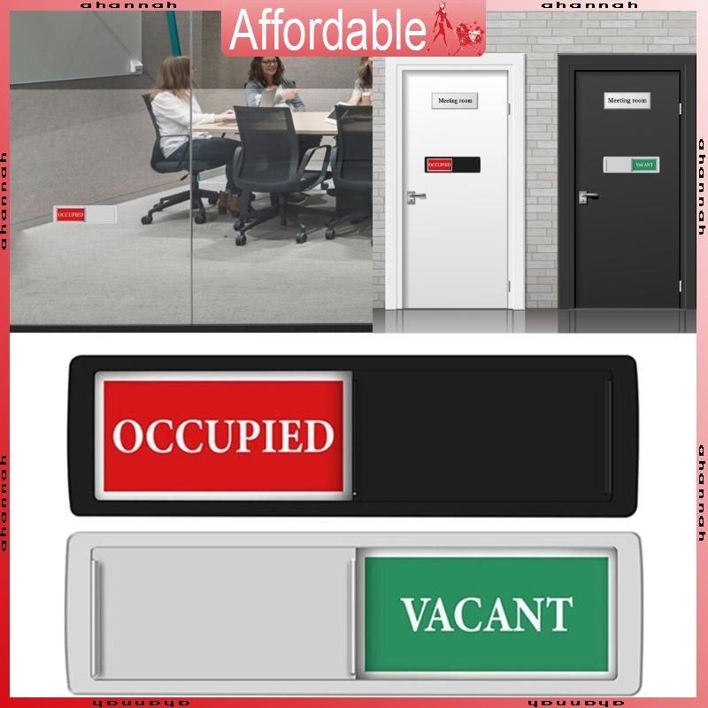 Ah ป้ายประตูการประชุมสํานักงาน Occupied Vacant ป้ายประตูแสดงสถานะห้อง