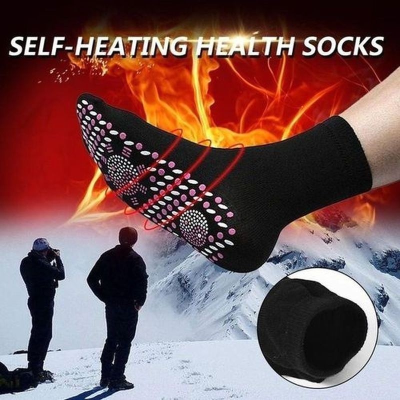 CODMagnetic Self-heating Socks ถุงเท้าบําบัดแม่เหล็ก Anti-fatigue ถุงเท้านวดเพื่อสุขภาพถุงเท้ากายภาพบําบัดอุ่น Health Care