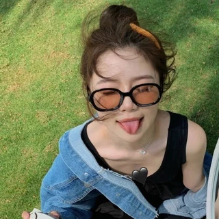 แว่นกันแดดกันแดดฮิปฮอปสตรีทรงวงรีแฟชั่นเกาหลีย้อนยุคใหม่