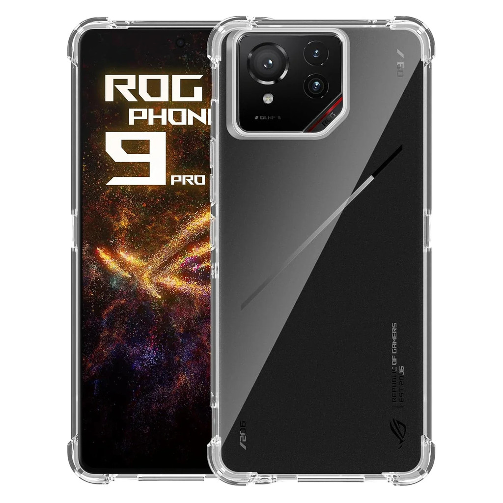 สําหรับ Asus Rog Phone 9 FE Soft TPU เคสโทรศัพท์โปร่งใสสําหรับ Asus Rog Phone 9 8 Pro ฝาครอบป้องกันถ