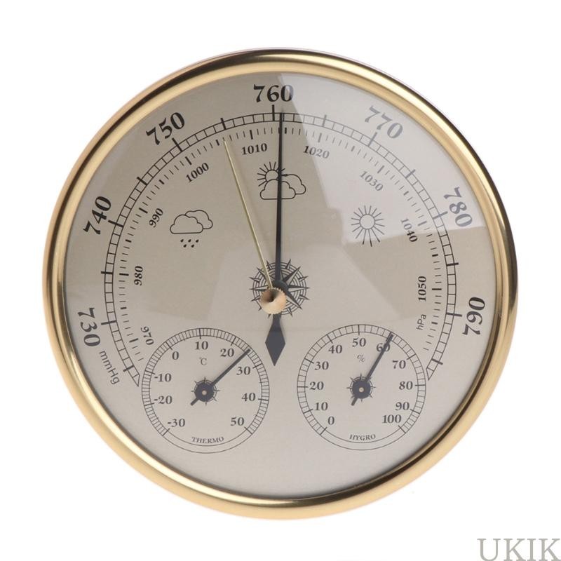 Wall Mounted Household Barometer  Hygrometer Weather Station Hanging