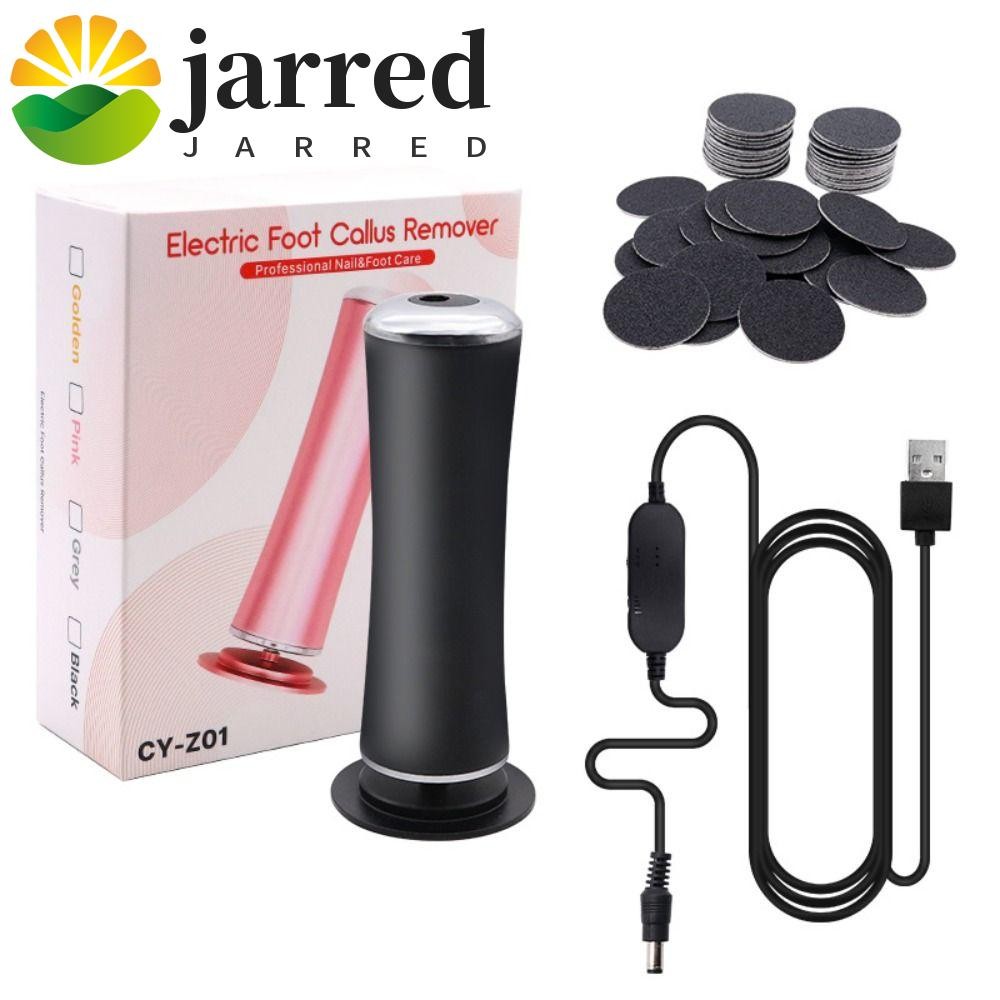 Jarred ไฟฟ้า Pedicure เครื่องมือผู้หญิง USB ชาร์จ 60 ชิ้นเครื่องบดแผ่นเท้า Cuticle Scrubber เท้าเครื่องบด Foot Care เครื่องมือส้นบด Rasp หนังกําพร้าแคลลัส Remover