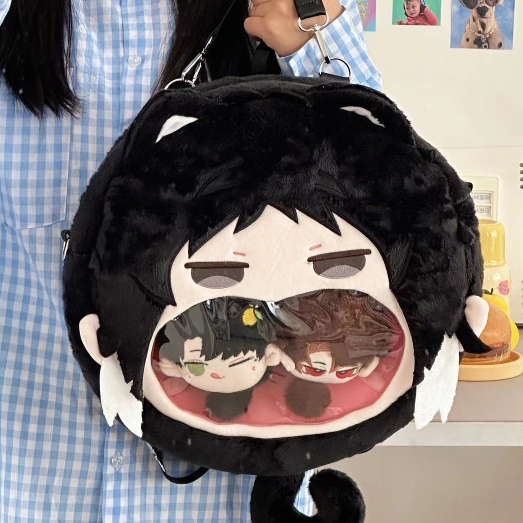 【In stock】 สไตล์ญี่ปุ่น DIY อนิเมะ กระเป๋าเป้ y2k bag knackbag กระเป๋า haikyuu  itabag ตุ๊กตาเกาะ  p