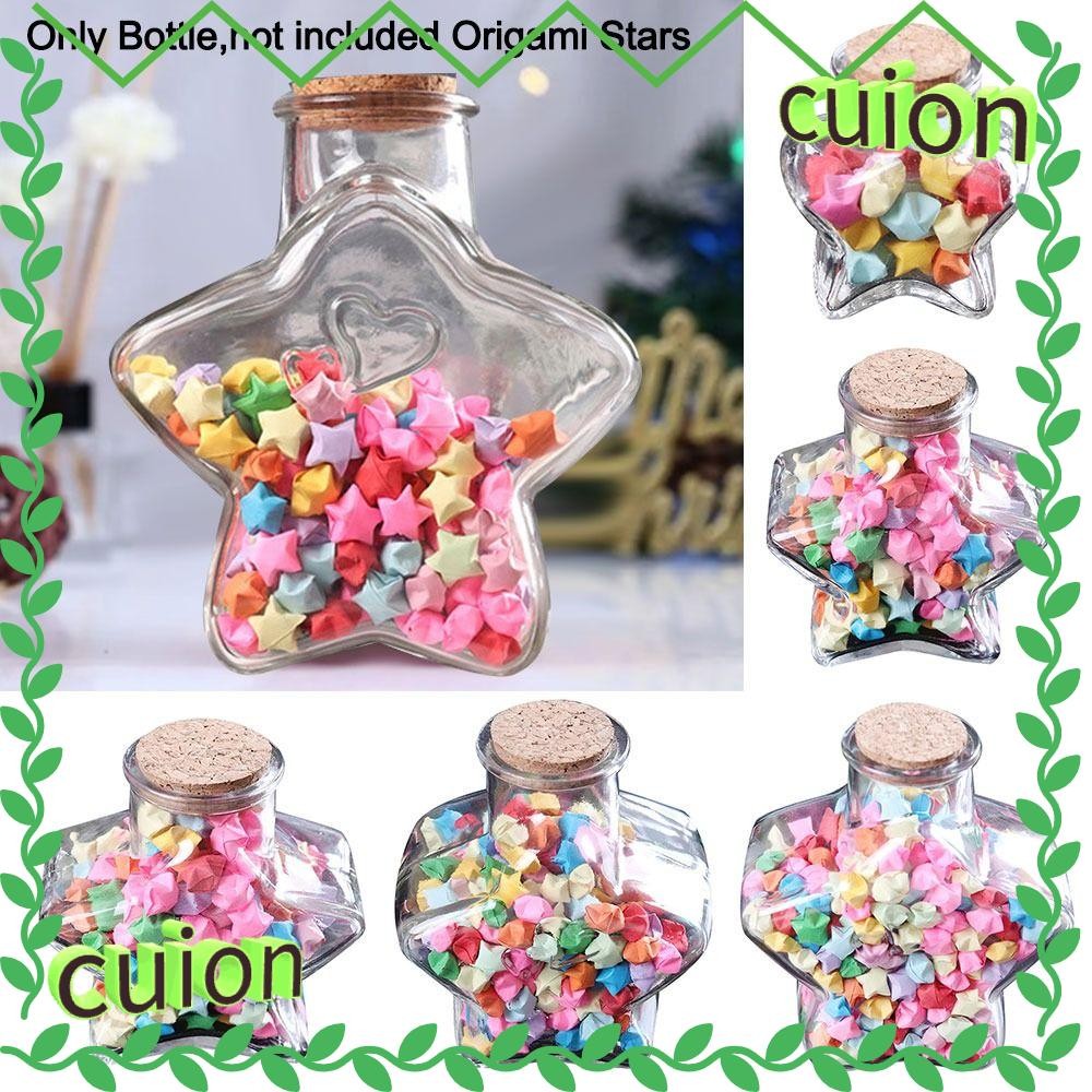 Cuion1413 Wishing Bottle, Craft Stars Shape Origami Stars Glass Bottle, DIY Pentagram Storage Bottle