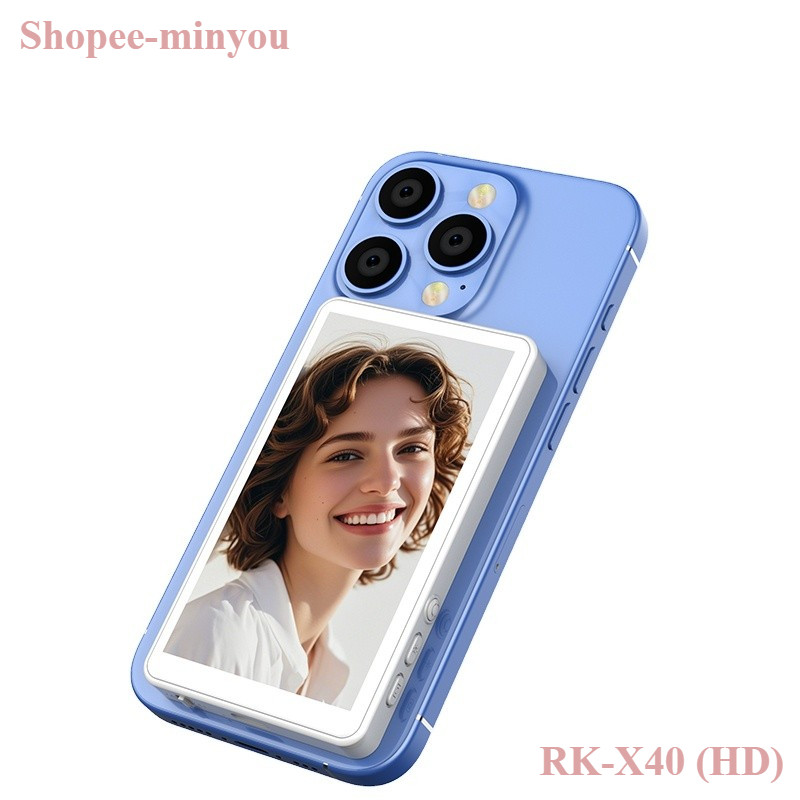 MINYOU RK-X40/X40L/X40M ใหม่มาถึงแบบพกพา HD ไร้สายโทรศัพท์แม่เหล็ก Vlog Selfie Monitor หน้าจอโปรเจคเตอร์สําหรับโทรศัพท์ Selfie อุปกรณ์เสริม