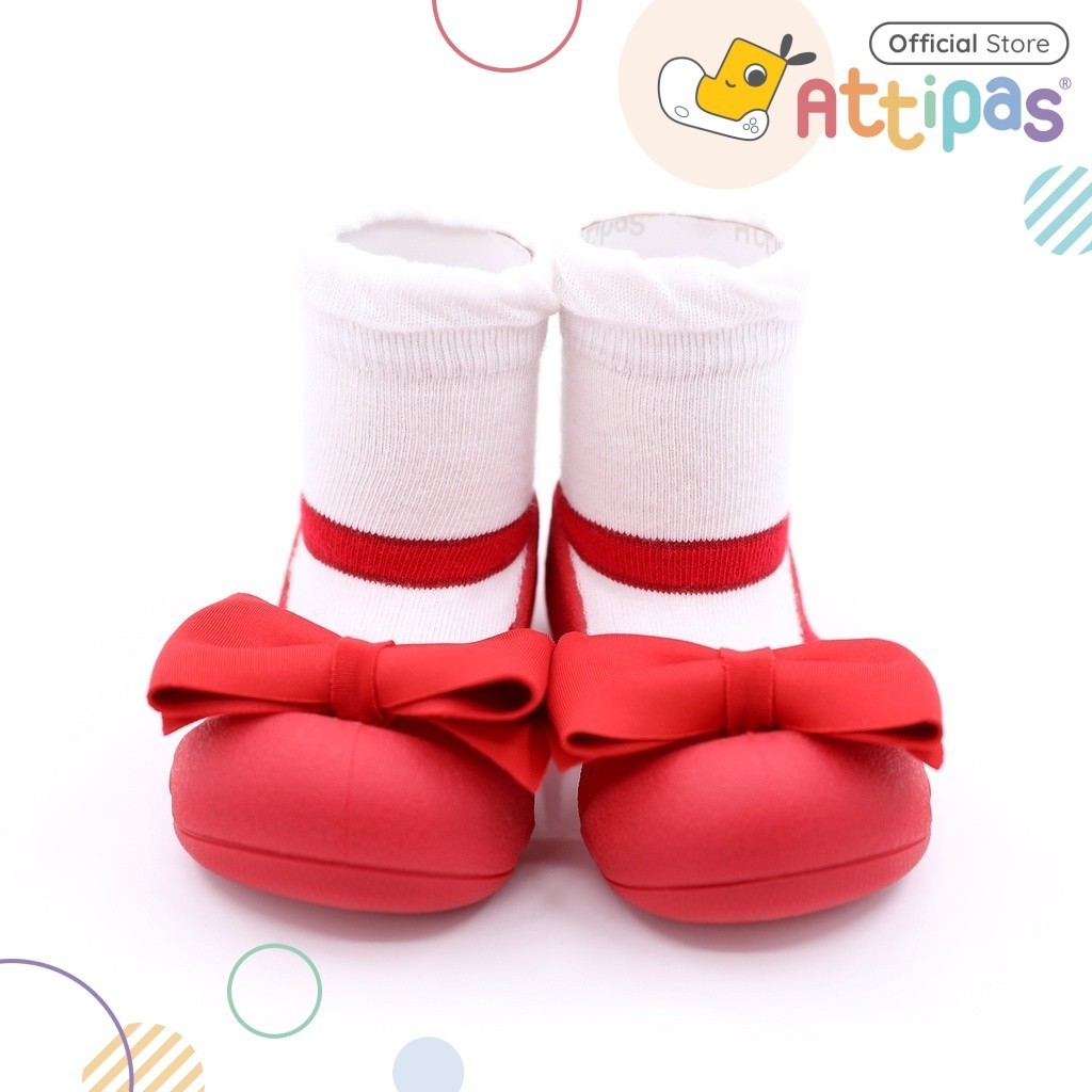 Attipas Functional Baby Shoes Prewalker Shoes - Mary Jane Red