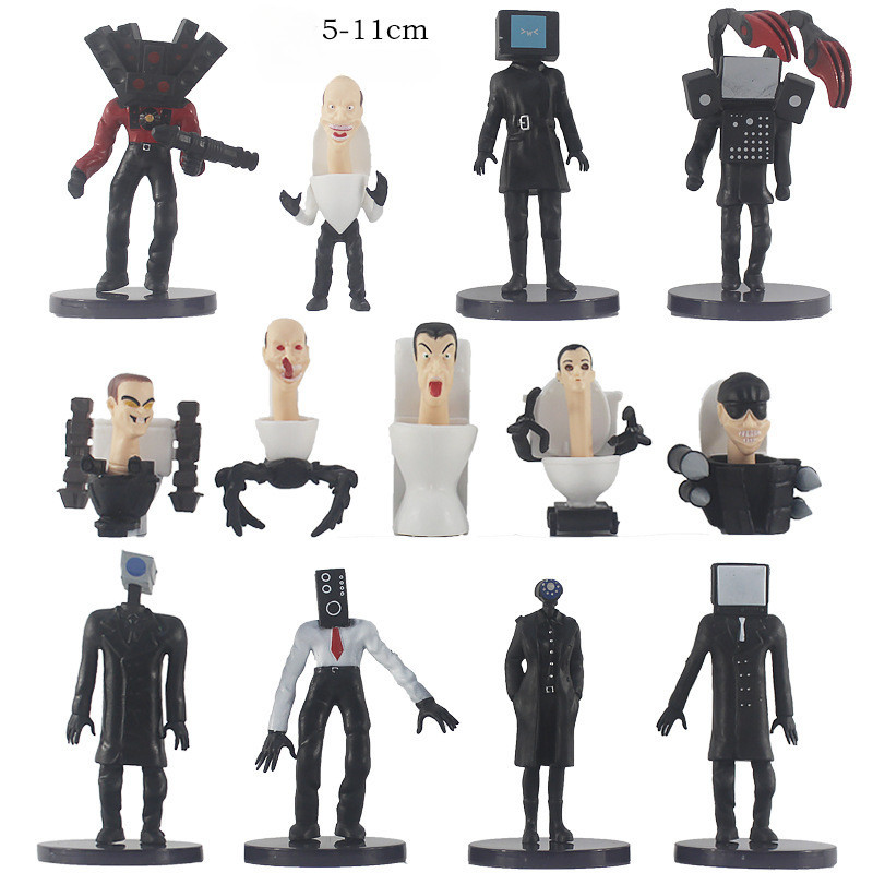 Skibidi ตุ๊กตาฟิกเกอร์ VS Cameraman Speakerman TV Man Monitor Man ของเล่นสําหรับเด็ก