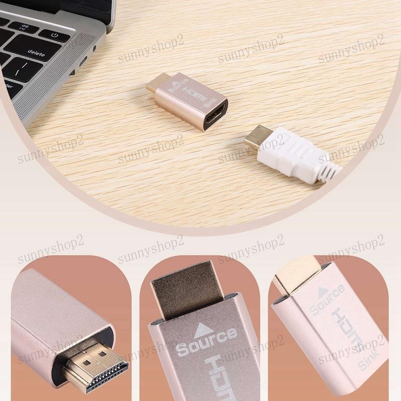 [sunnyshop2019] อะแดปเตอร์ที่จับสัญญาณ HDMI KVM HDMI2.0 EDID DDC ปลั๊กดัมมี่ สําหรับจอแสดงผล HDMI อิมูเลเตอร์ เป็น 3840X2160