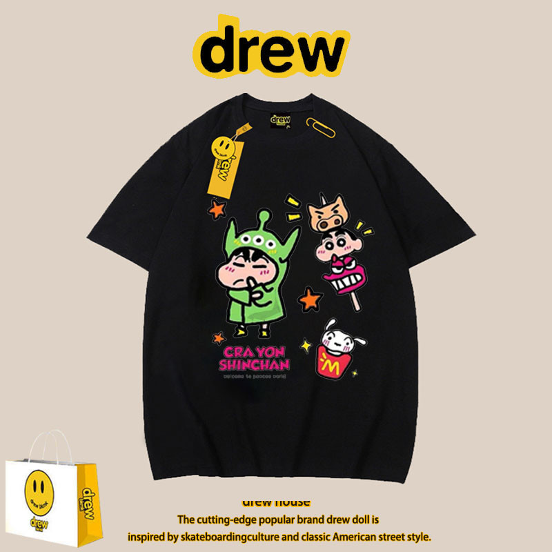 Bkmk เสื้อคอกลม แขนสั้น พิมพ์ลายหน้ายิ้ม สําหรับคู่รัก