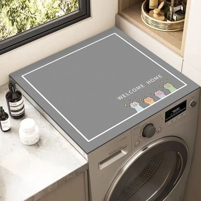 ขายเครื่องซักผ้ากลอง Cap Countertop Pad ดูดซับฝุ่นครอบคลุมบ้านตู้เย็นฝาครอบด้านบนฟรีการจัดการสากลครอบคลุมผ้าขนหนู