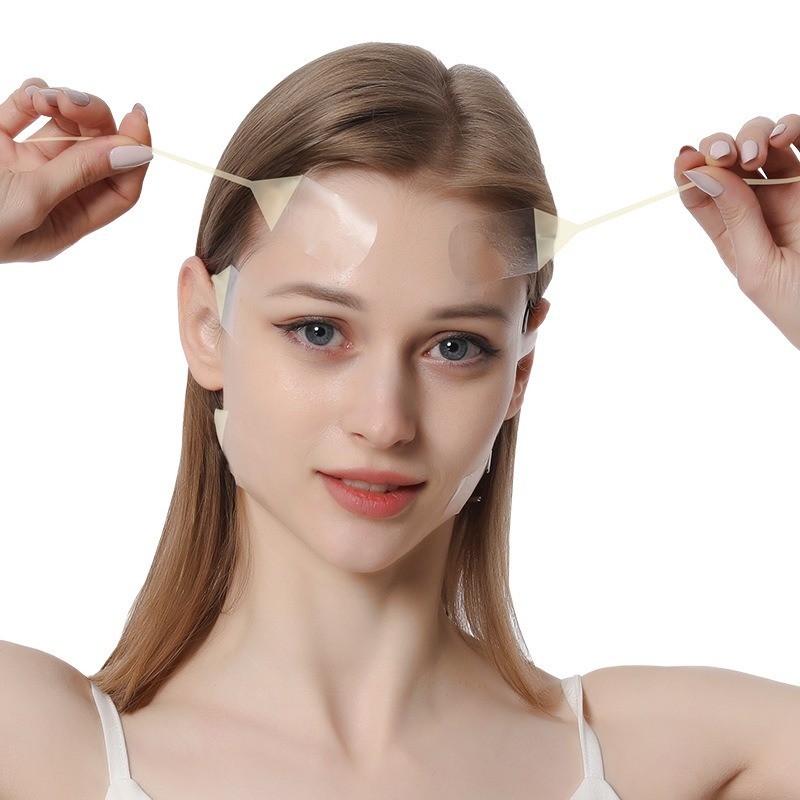 สติกเกอร์ใบหน้า แบบบาง มองไม่เห็น ​แผ่นแปะหน้าเรียว วีเชพ ยกกระชับใบหน้า - เทปกําจัดริ้วรอย ต่อต้านริ้วรอย - สําหรับใบหน้า คอ ตา คางคู่ - เครื่องมือแต่งหน้าเพื่อความงาม - รูปที่ 2