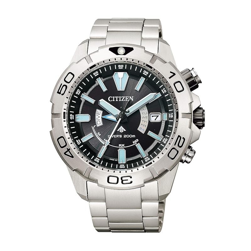 [ส่งตรงจากญี่ปุ่น】[Citizen] นาฬิกาข้อมือ Promaster Eco-Drive Radio-Controlled Watch Marine Series Diver 200M 2019 สีเงิน สําหรับผู้ชาย As7141-60E
