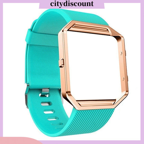  สายนาฬิกาข้อมือซิลิโคน แบบนิ่ม สีโรสโกลด์ สําหรับ Fitbit Blaze
