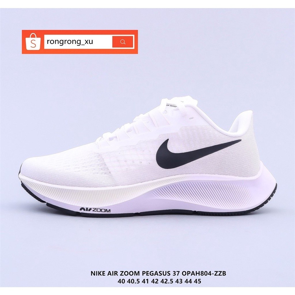 Nike Air Zoom Pegasus 37 รองเท้าวิ่งลำลองสีขาวของแท้ 100% สำหรับผู้หญิงและผู้ชาย  unisex