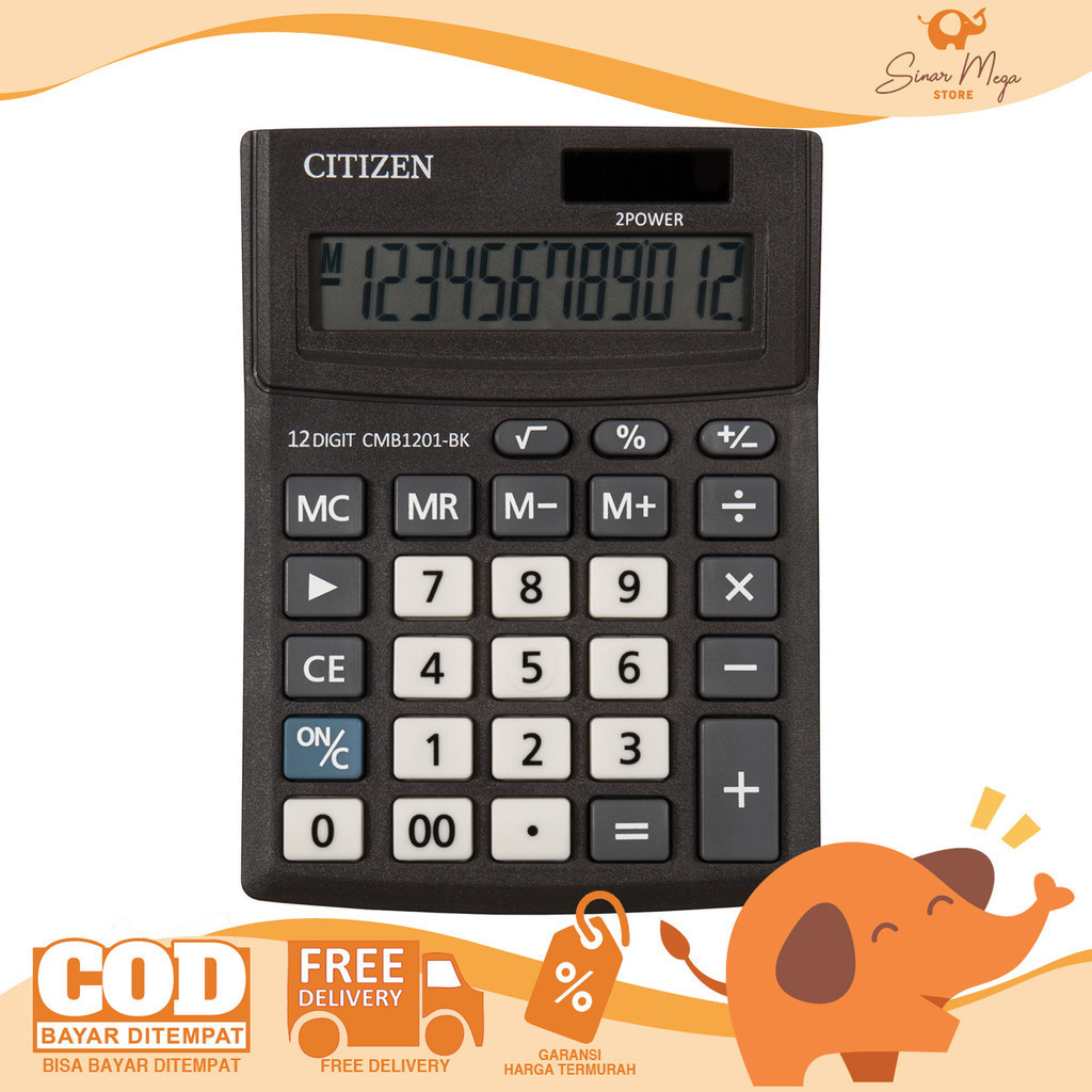 เครื่องคิดเลข Citizen CMB 1201-BK เครื่องคิดเลข 12 หลัก