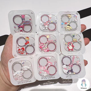 การ์ตูน Kuromi เงา 999D กล้องฟิล์มแก้ว Len สําหรับ IPhone 17 16 15 14 13 12 Pro Max 14 Pro Max น่ารัก Melody ฝาครอบป้องกันป้องกันหน้าจออุปกรณ์เสริมฝาครอบฟิล์ม