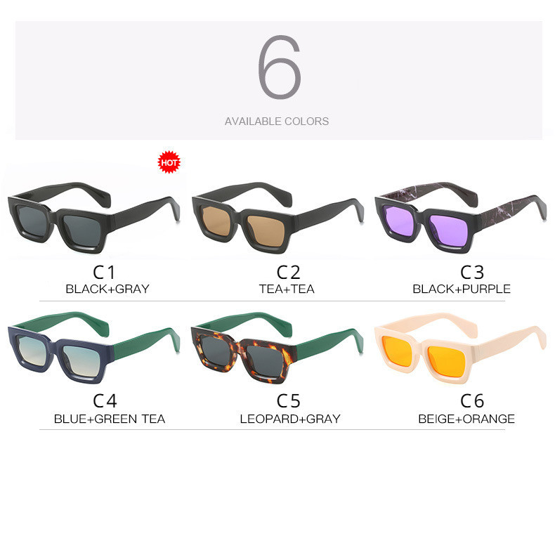 【ขายส่ง】COD (San9) แว่นตากันแดด ขากว้าง ลายหินอ่อน สไตล์เกาหลีย้อนยุค UV400 - รูปที่ 7