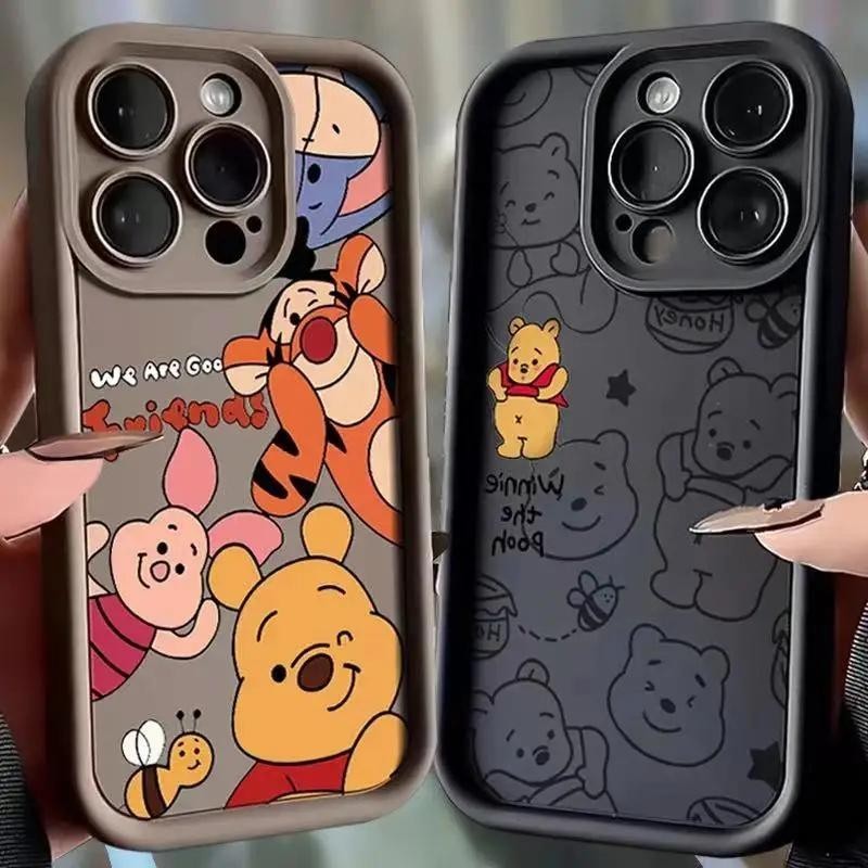 เคสโทรศัพท์มือถือ ซิลิโคนนิ่ม ผิวด้าน กันกระแทก ลายการ์ตูนหมีพูห์น่ารัก สําหรับ Huawei Honor 90 X9 Nova 5T 9 SE 7 10 Pro 3 Y70 Y9 Prime 2019 Y7A P30 P20 P40 Mate 20 30 Pro