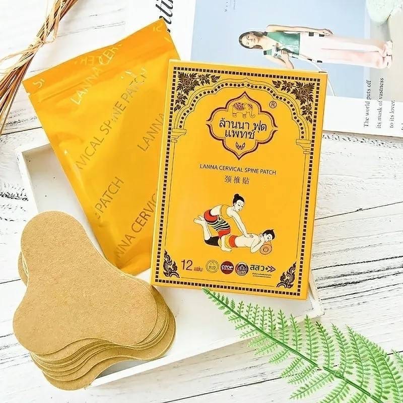 Lanna Cervical Spine Patch ล้านนา คอ เซอวิเคิล ซไพน แพทช์ (12แผ่น/กล่อง)