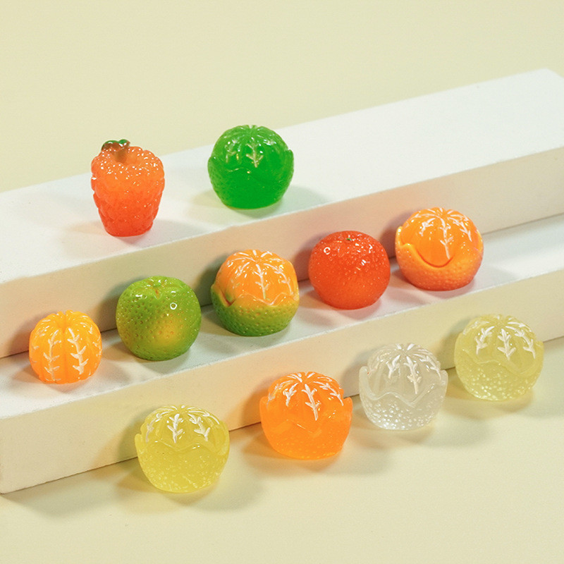 1ชิ้นผลไม้สีส้ม ทําเอง เครื่องประดับเรซิ่นอุปกรณ์เสริมรองเท้าหัวเข็มขัด เสน่ห์ เหมาะสําหรับตกแต่งรองเท้าแตะ