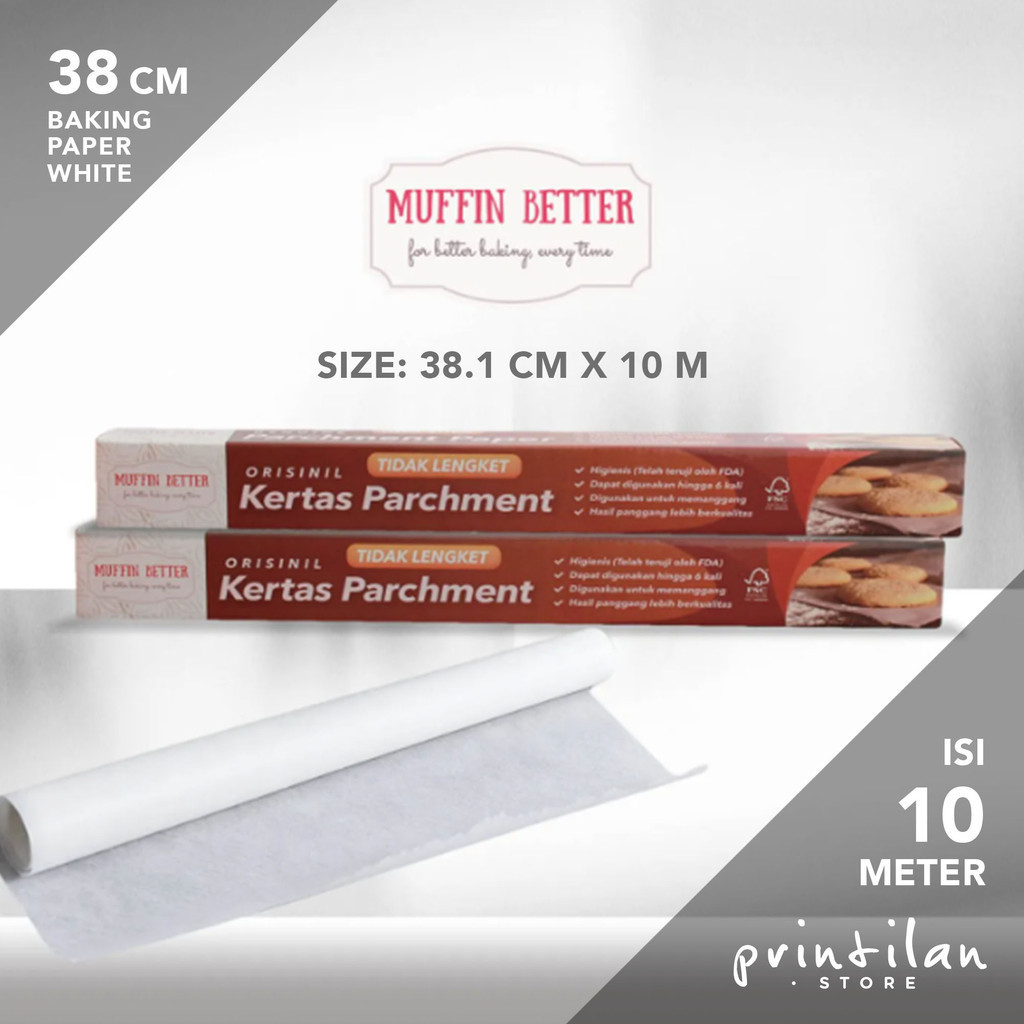 BAKING PAPER 38.1 CM X 10 M M Muffin Better / กระดาษรองอบ / กระดาษ BAKING