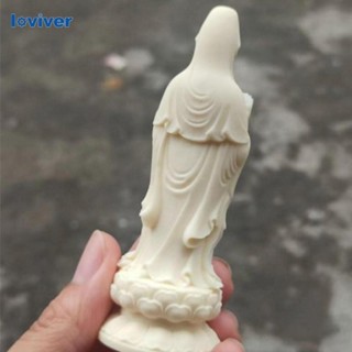 [Loviver] รูปปั้นเจ้าแม่กวนอิม ไม้แกะสลัก แฮนด์เมด ขนาดเล็ก …