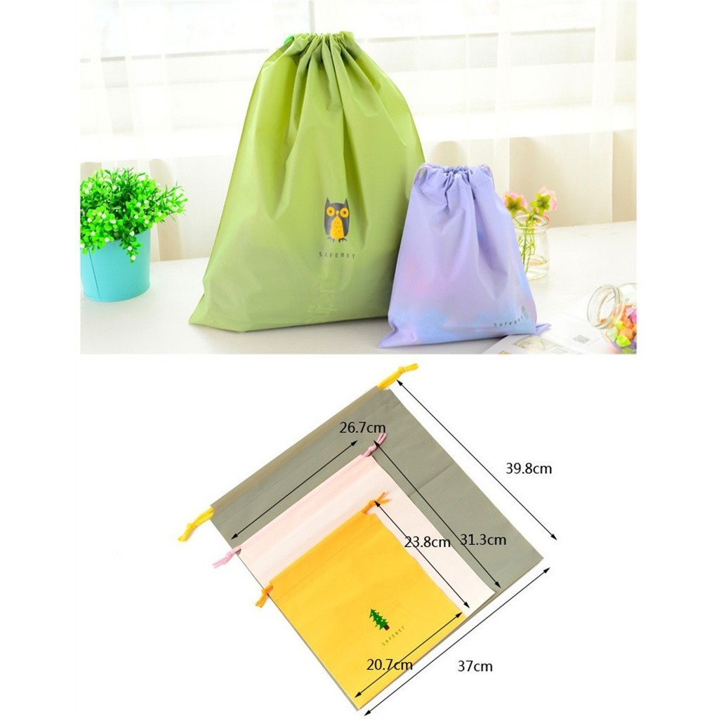 กระเป๋าหูรูด กันน้ํา แบบพกพา ลายการ์ตูน ขนาด S M L สําหรับใส่เสื้อผ้า รองเท้า เดินทาง ใช้ในครัวเรือน - รูปที่ 7