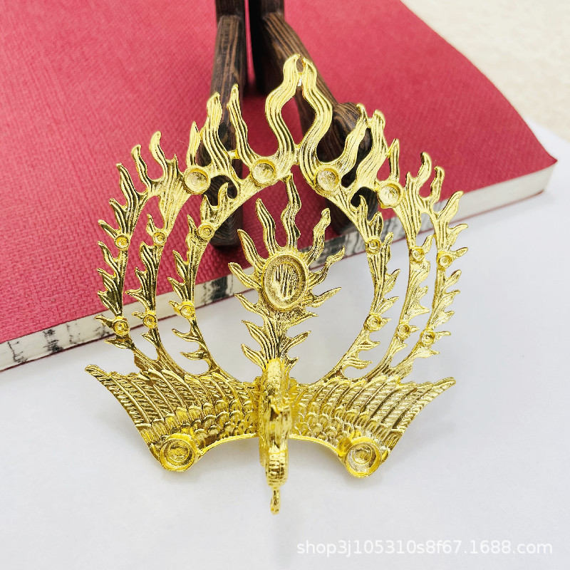 เครื่องประดับ กิ๊บติดผม แฮนด์เมด ลายนกฟินิกซ์ ขนาด 74x82 มม. diy