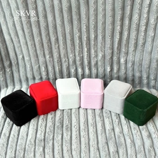 กล่องแหวน กล่องกำมะหยี่ ทรงสูง ขนาด 5*4.5*6 CM ใส่เครื่องประดับ กล่องใส่ต่างหู จี้