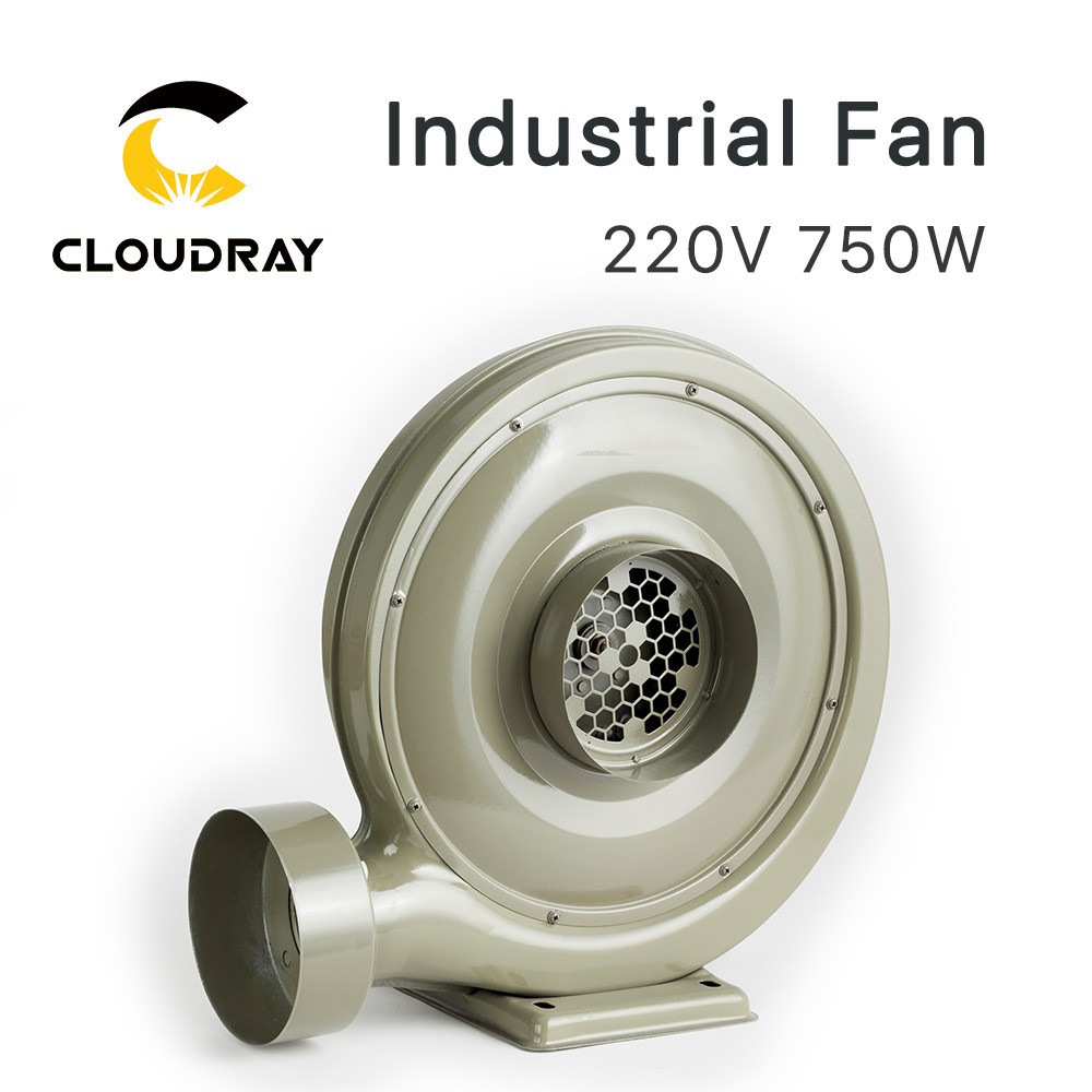 Cloudray 220V 750W พัดลมดูดอากาศเครื่องเป่าลมแรงเหวี่ยงสําหรับ CO2 เลเซอร์แกะสลักเครื่องตัดแรงดันสูงเสียงต่ํา