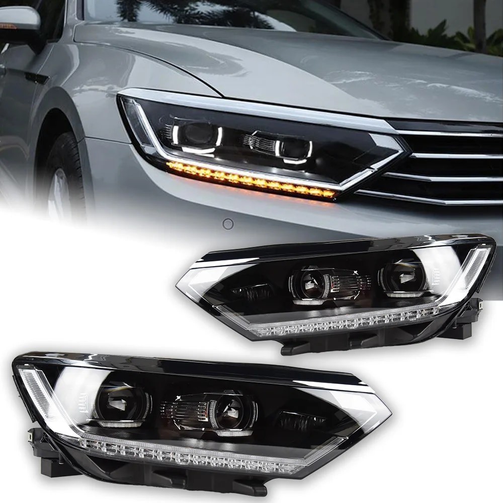 Car Lights for VW Passat B8 LED Headlight Projector Lens 2016-2019 Magotan Headlights DRL Head Lamp 