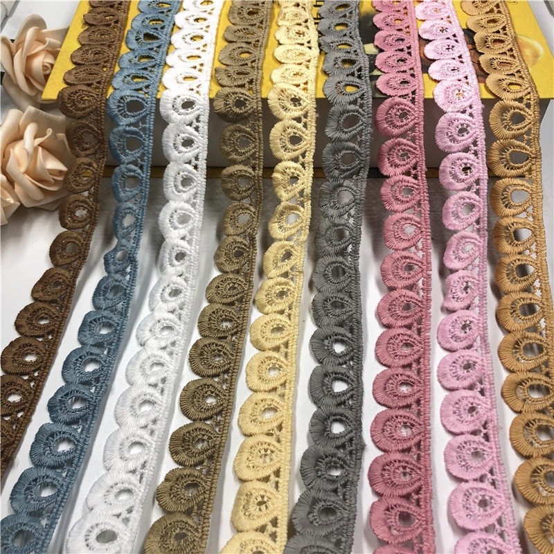 ผ้าไหมนม หยดน้ํา เย็บปักถักร้อย ขอบลูกไม้ กี่เพ้า ห่อด้วยลูกไม้ ตัดแต่ง ที่มีสีสัน คลื่น ลูกไม้ ผ้าม่าน ผ้าปูโต๊ะ DIY ผ้าชุดชั้นใน เสื้อผ้าผู้หญิง กว้าง 2.5 ซม.