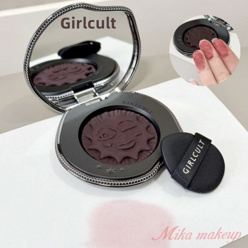 Girlcult บลัชออนคอนทัวร์ Fuwa เนื้อแมตต์ สีดํา เพิ่มความกระจ่างใส น่ารัก