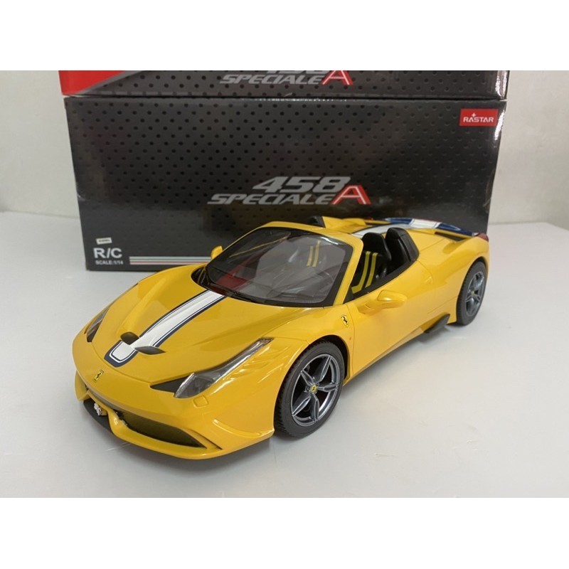รถบังคับวิทยุ รถบังคับงานโมเดล Ferrari458 speciale-A เป็นรถเปิดประทุนตัวรถมีไฟหน้าและไฟท้ายบังคับได้