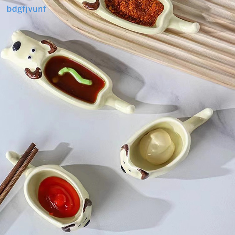 Bdgf ชามเซรามิค รูปสัตว์น่ารัก สําหรับใส่ขนมขบเคี้ยว ซอสถั่วเหลือง 1 ชิ้น - รูปที่ 4