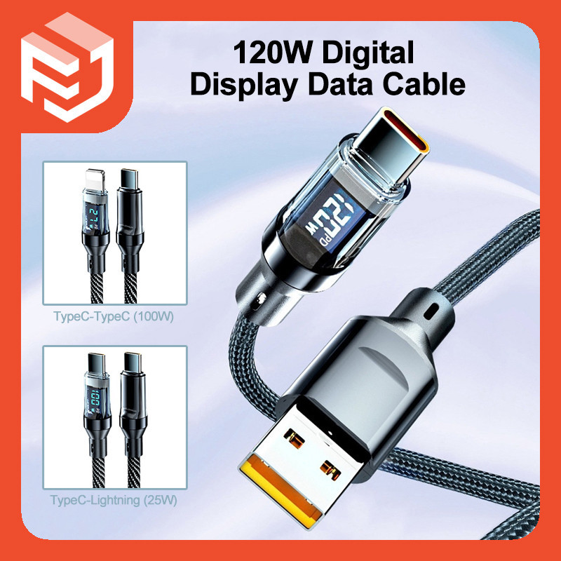 Pd 120W จอแสดงผลดิจิตอล LED สายชาร์จเร็ว สําหรับโทรศัพท์มือถือสมาร์ทโฟน