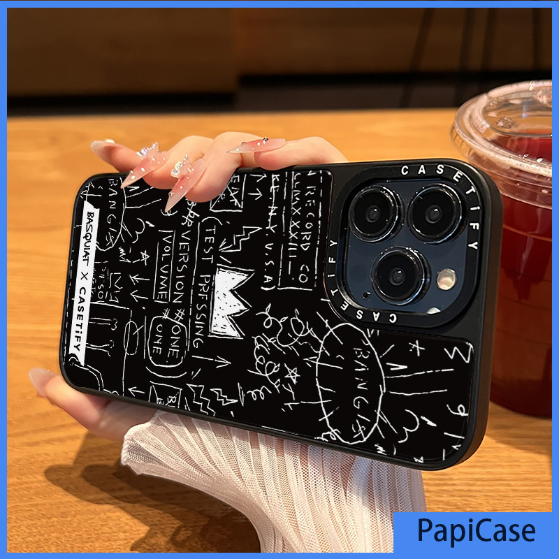 เคสไอโฟน 15 Pro Max For iPhone 11 12 13 14 15 16 Cases Basquiat มีสีสัน graffiti Compatible with iPhone 11 12 13 14 15 Pro max X/XS XR 16Plus 7+ 8Plus