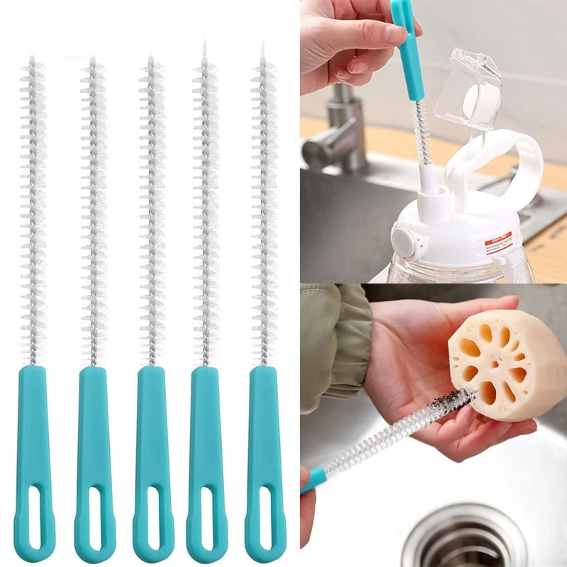 แปรงเกลียวไนล่อน สําหรับฟาง แว่นตา คีย์บอร์ด เครื่องประดับ ทําความสะอาด / แปรงทําความสะอาดขวดนม สเตนเลส คุณภาพสูง เครื่องมือทําความสะอาด