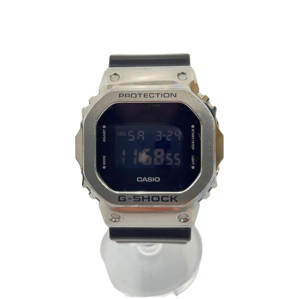Casio G-Shock GM-5600 นาฬิกาข้อมือควอทซ์ดิจิตอล สายสแตนเลส สีดํา สําหรับผู้ชาย
