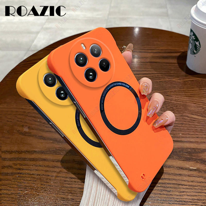 เคสโทรศัพท์มือถือ PC แข็ง ผิวด้าน บางมาก ป้องกันกล้อง หลากสี สําหรับ Realme 12 Pro Plus 5G Realme 12 Pro+ 5G