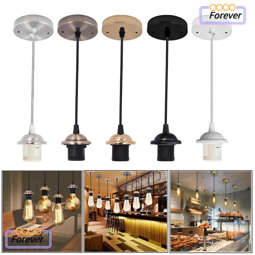 Forever ฐานโคมไฟเพดาน AC 220V E27 สไตล์วินเทจ