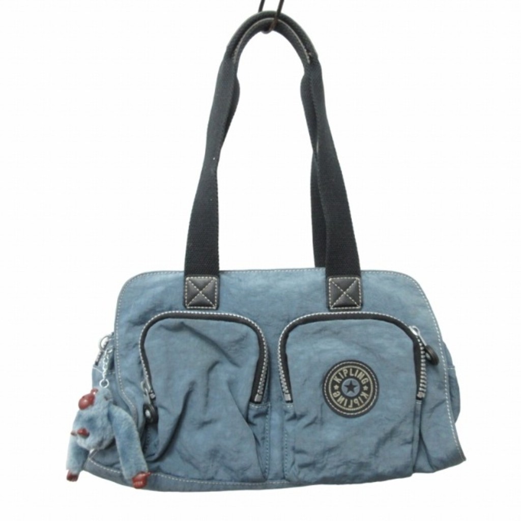 Kipling strap handbag tote nylon blue SRG1 Direct from Japan Secondhand