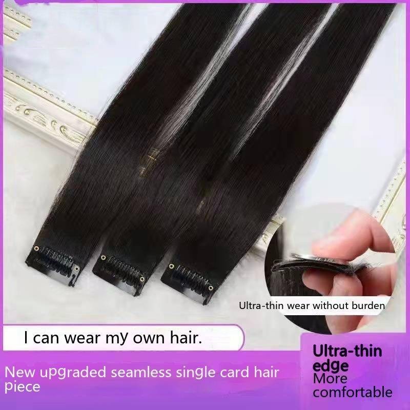 แผ่นแปะผมหน้าม้า ไร้รอยต่อ 100% ยาวตรง สําหรับผู้หญิง 3 ชิ้น 5 ชิ้น ราคา ถูกที่สุด ดีลบีเคเค รูปภาพหลัก